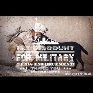 15% Military & Law Enforcement Discount